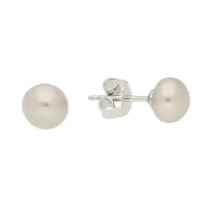 Schoeffel 18ct White Gold Pearl 6-7mm Stud Earrings