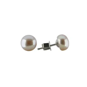 Schoeffel White Gold Pearl 7-8mm Stud Earrings