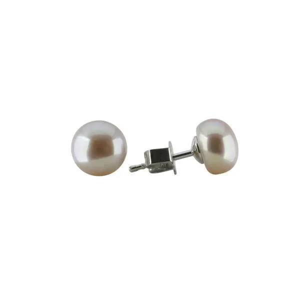 Schoeffel White Gold Pearl 7-8mm Stud Earrings