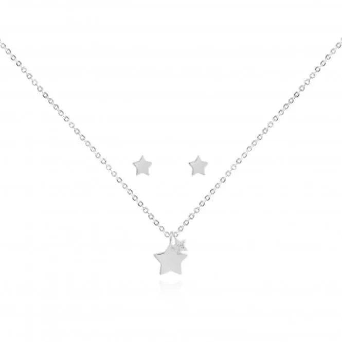 Sentiment Set Fabulous Friend Silver Necklace and Earrings Set 4433