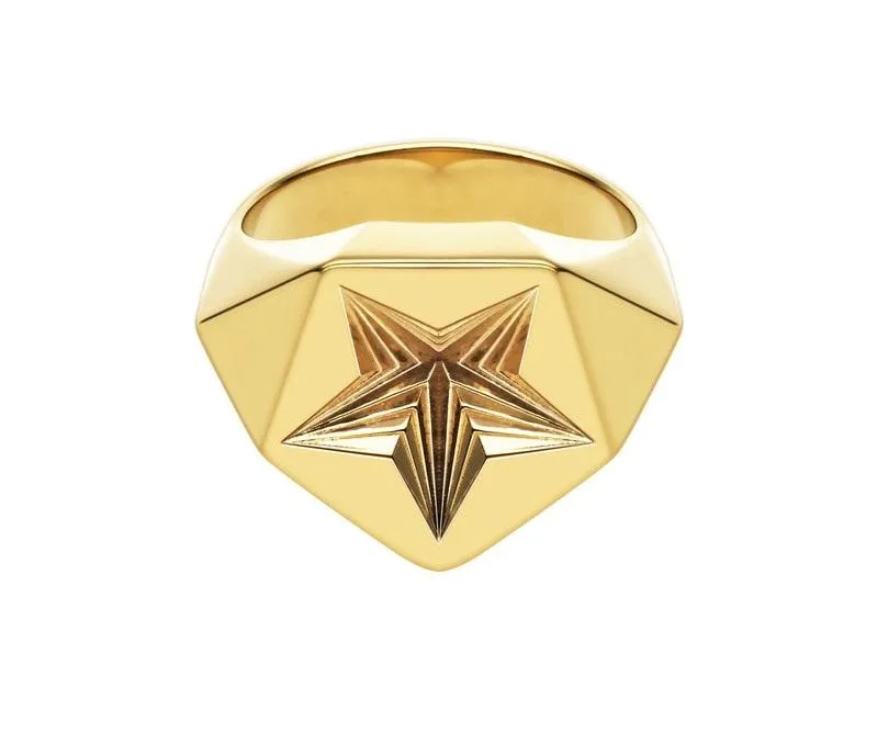 Shaun Leane 18ct Yellow Gold Plated Sterling Silver Arc Star Ring
