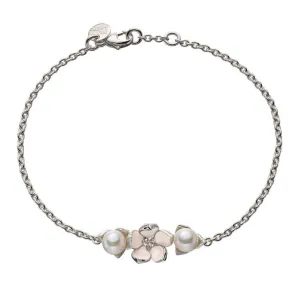 Shaun Leane Cherry Blossom Single Flower Silver Diamond Bracelet