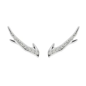 Shaun Leane Cherry Blossom Sterling Silver 0.14ct Diamond Branch Earrings