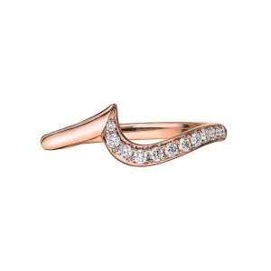 Shaun Leane Entwined 18ct Rose Gold 0.15ct Diamond Petal Wedding Ring
