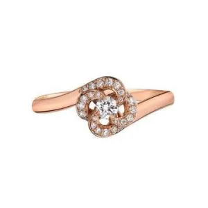 Shaun Leane Entwined 18ct Rose Gold 0.24ct Diamond Petal Engagement Ring