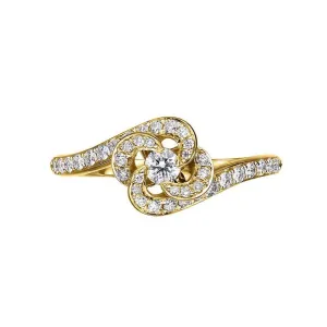 Shaun Leane Entwined 18ct Yellow Gold 0.34ct Diamond Petal Engagement Ring
