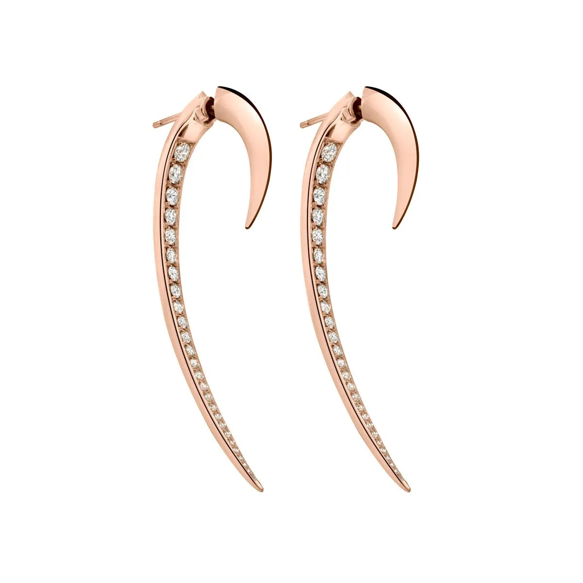 Shaun Leane Hook 18ct Rose Gold 1.50ct Diamond Large Earrings