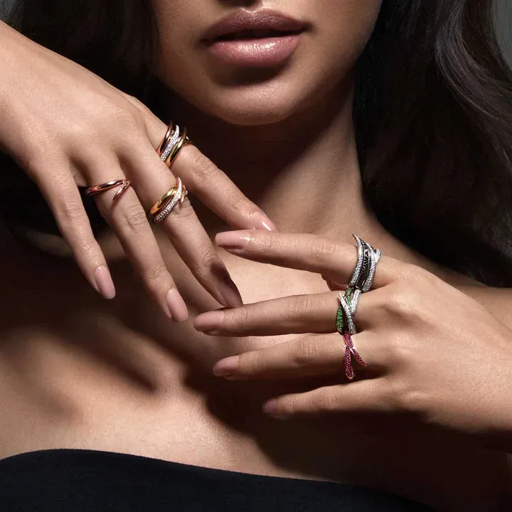 Shaun Leane Interlocking 18ct Gold and Diamond Ring Set