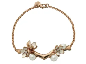 Shaun Leane Rose Gold Vermeil Diamonds Pearl Branch Bracelet