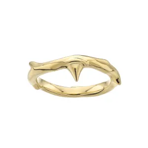 Shaun Leane Rose Thorn 18ct Yellow Gold Plated Sterling Silver Ring
