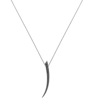 Shaun Leane Sabre 18ct White Gold Black Diamond Medium Necklace