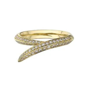 Shaun Leane Sabre 18ct Yellow Gold 0.57ct Diamond Interlocking Ring