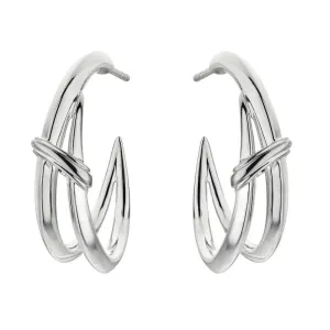 Shaun Leane Sabre Deco Sterling Silver Twist Hoop Earrings