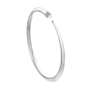 Shaun Leane Sabre Sterling Silver Diamond Slim Tusk Bangle