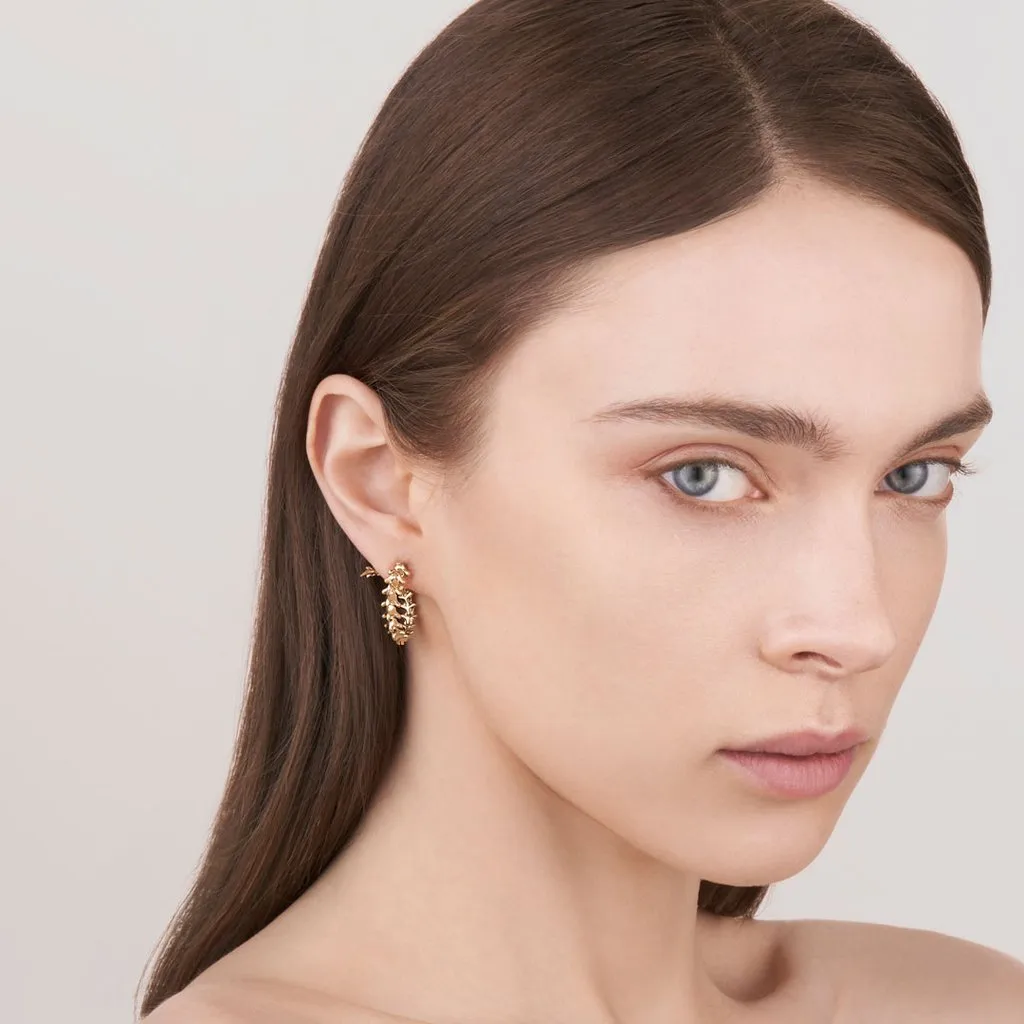 Shaun Leane Serpent Trace 18ct Yellow Gold Plated Sterling Silver Mini Hoop Earrings