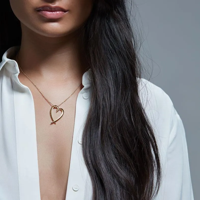 Shaun Leane Signature 18ct Yellow Gold Plated Sterling Silver Heart Necklace
