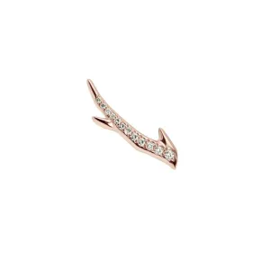 Shaun Leane Single Rose Gold Vermeil 0.07ct Diamond Cherry Blossom Branch Earring