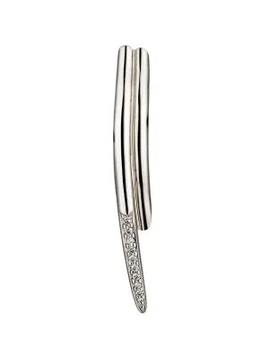 Shaun Leane Single Sterling Silver 0.05ct Diamond Feather Wrap Earring