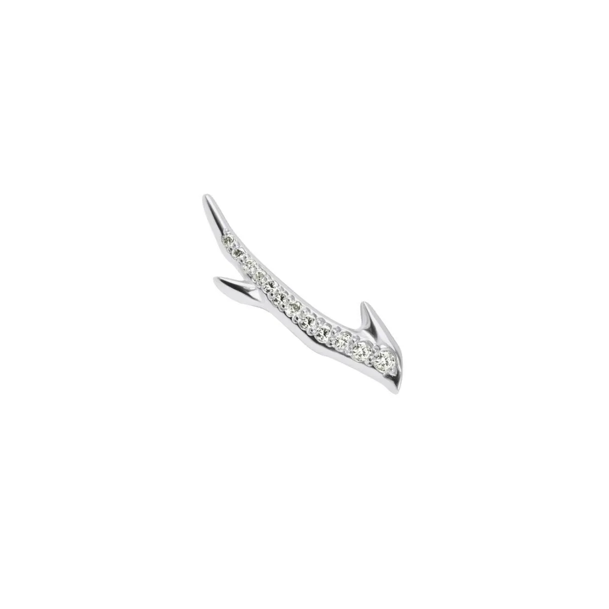 Shaun Leane Single Sterling Silver 0.07ct Diamond Cherry Blossom Branch Earring D