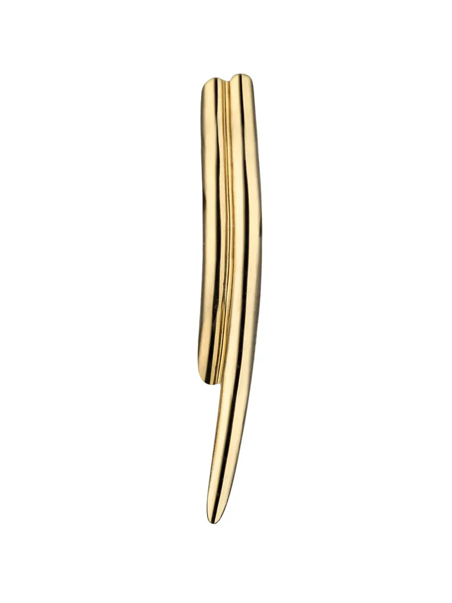 Shaun Leane Single Yellow Gold Vermeil Feather Wrap Earring