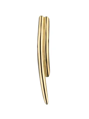 Shaun Leane Single Yellow Gold Vermeil Feather Wrap Earring