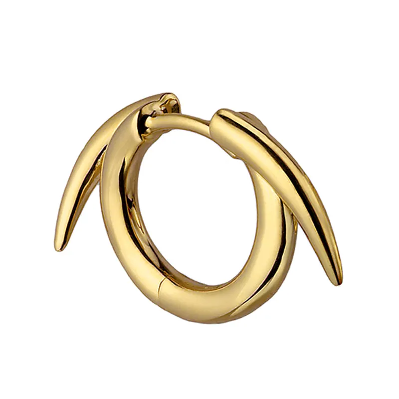 Shaun Leane Single Yellow Gold Vermeil Thorn Hoop Earring