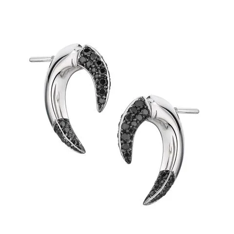 Shaun Leane Talon 18ct White Gold 0.60ct Black Diamond Earrings