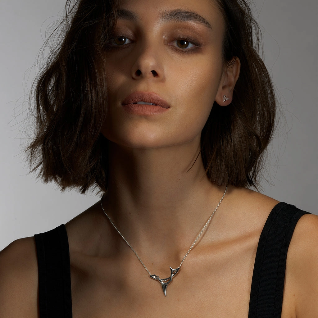 Shaun Leane Rose Thorn Sterling Silver Branch Pendant