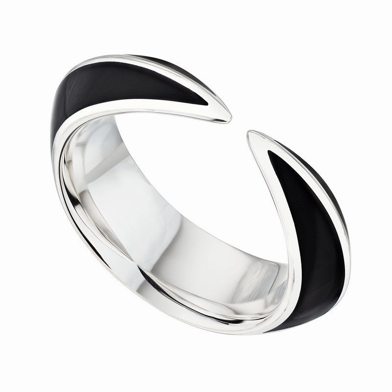 Shaun Leane Sabre Deco Sterling Silver Ceramic Ring