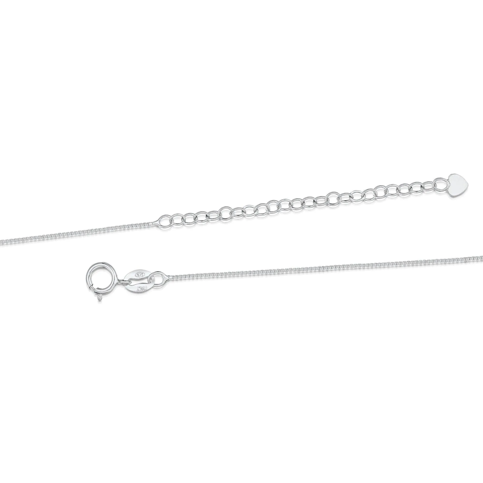 Shrieking Violet Sterling Silver Four Leaf Clover Lucky Eye Necklace