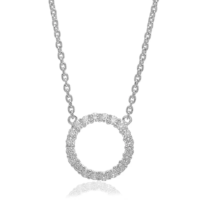 Sif Jakobs Biella Sterling Silver White Zirconia Grande Necklace