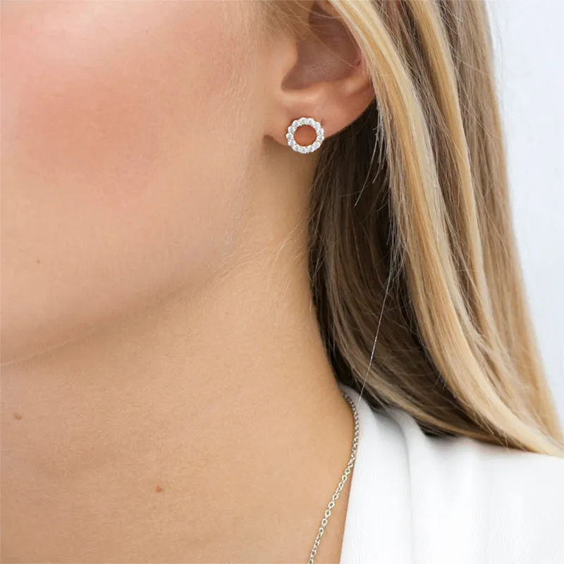 Sif Jakobs Biella Sterling Silver White Zirconia Piccolo Stud Earrings