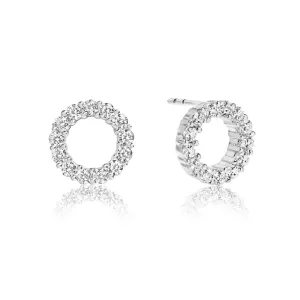 Sif Jakobs Biella Sterling Silver White Zirconia Piccolo Stud Earrings