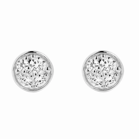 Sif Jakobs Novara Sterling Silver White Zirconia Piccolo Stud Earrings