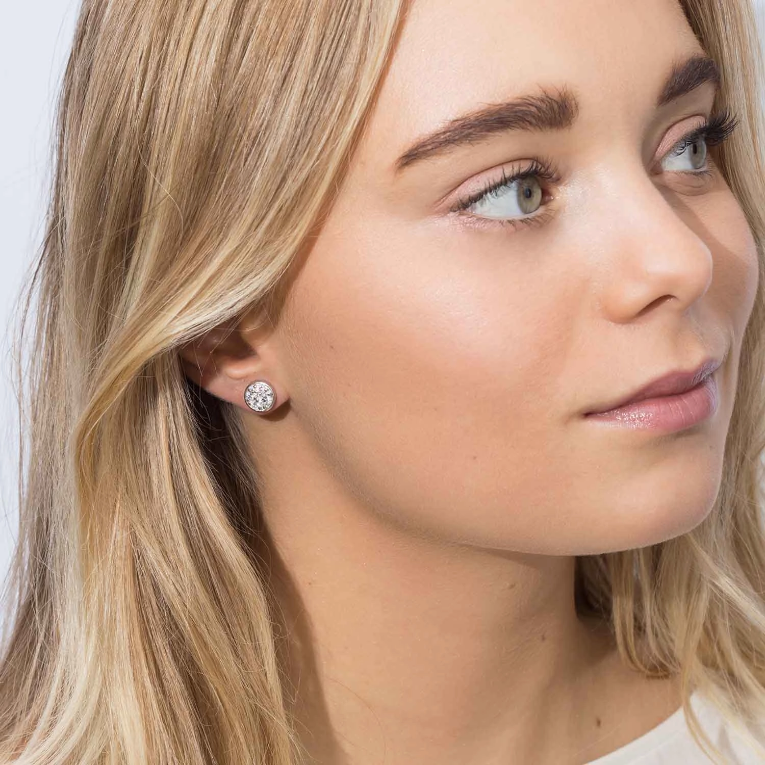Sif Jakobs Novara Sterling Silver White Zirconia Piccolo Stud Earrings
