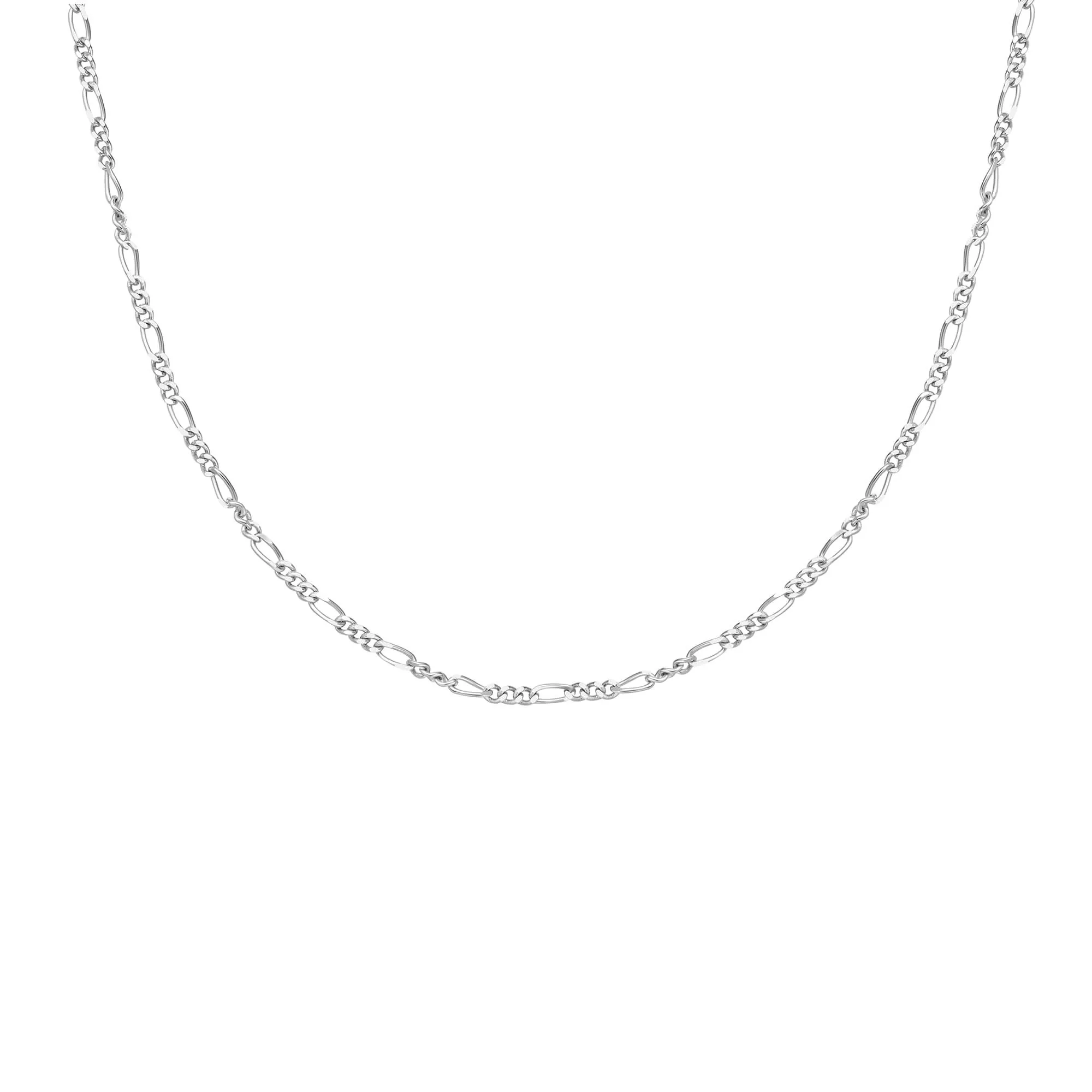 Silver Filia Curb Chain Necklace N063-04H
