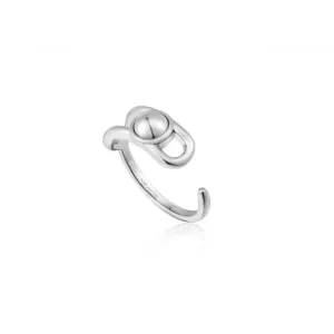 Silver Orb Claw Adjustable Ring R045-02H