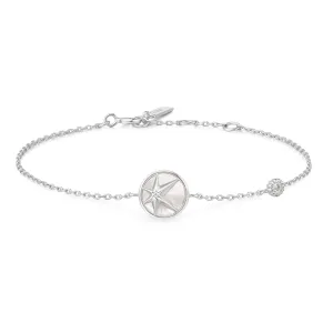 Silver Star Mother-of-Pearl Bracelet B065-02H