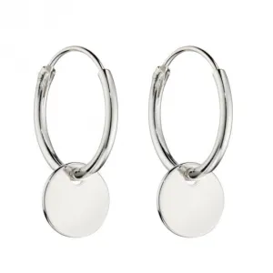 Small Disc Assembled Hoop Earrings E5991