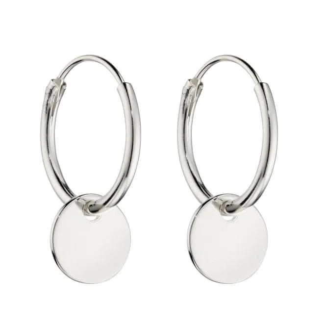 Small Disc Assembled Hoop Earrings E5991