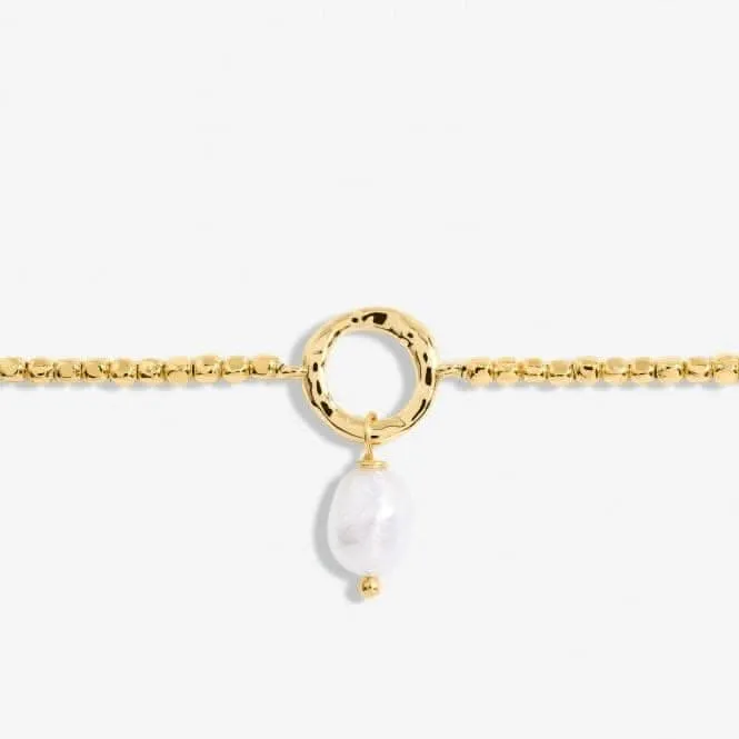 Solaria Baroque Pearl Gold Plated Loop 17.5cm Bracelet 7161