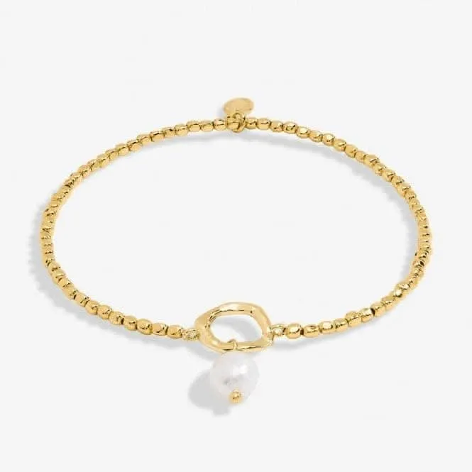 Solaria Baroque Pearl Gold Plated Loop 17.5cm Bracelet 7161