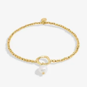 Solaria Baroque Pearl Gold Plated Loop 17.5cm Bracelet 7161