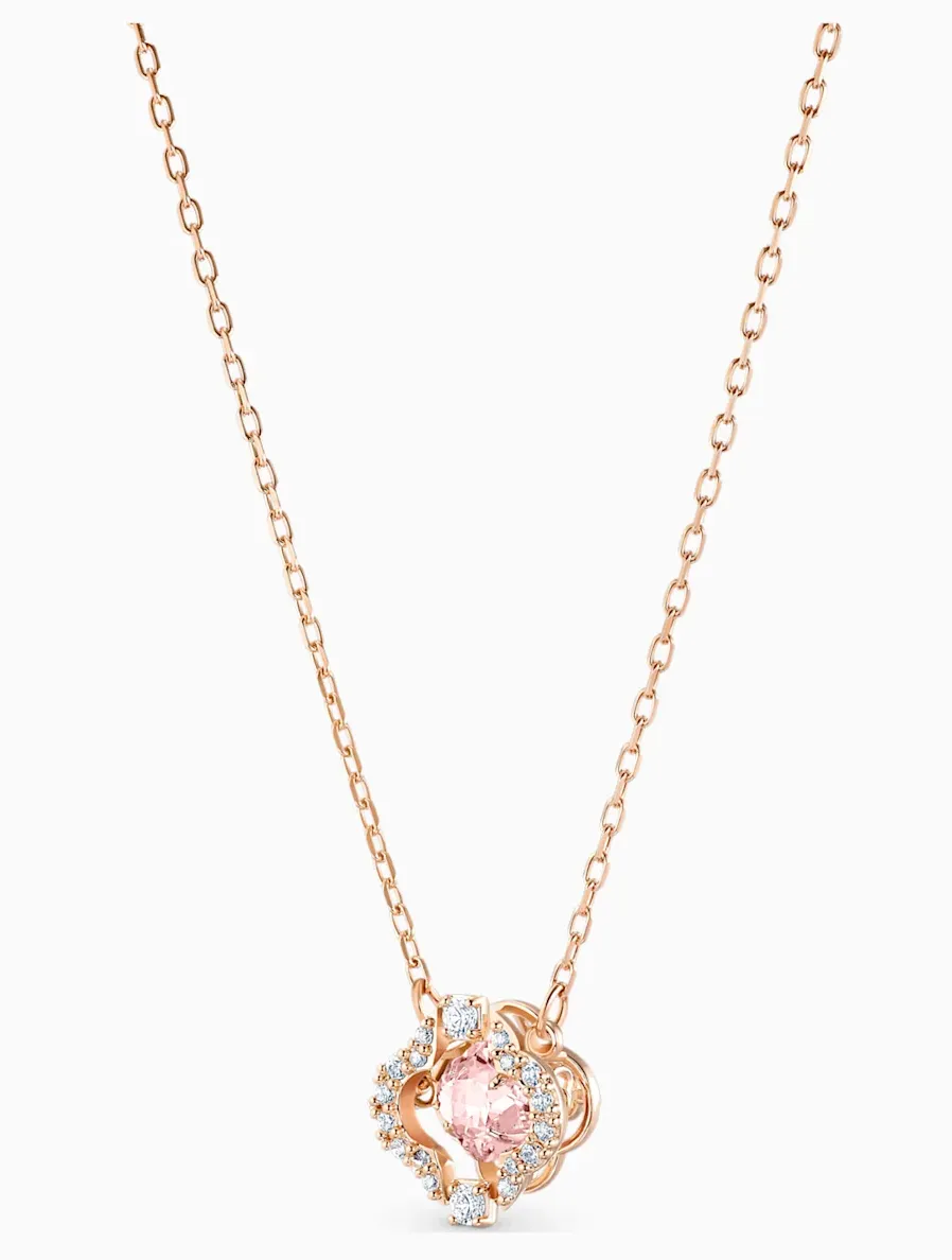 Sparkling Dance Pink Rosegold Necklace