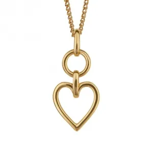 Statement Open Heart Gold Plated Pendant P5243