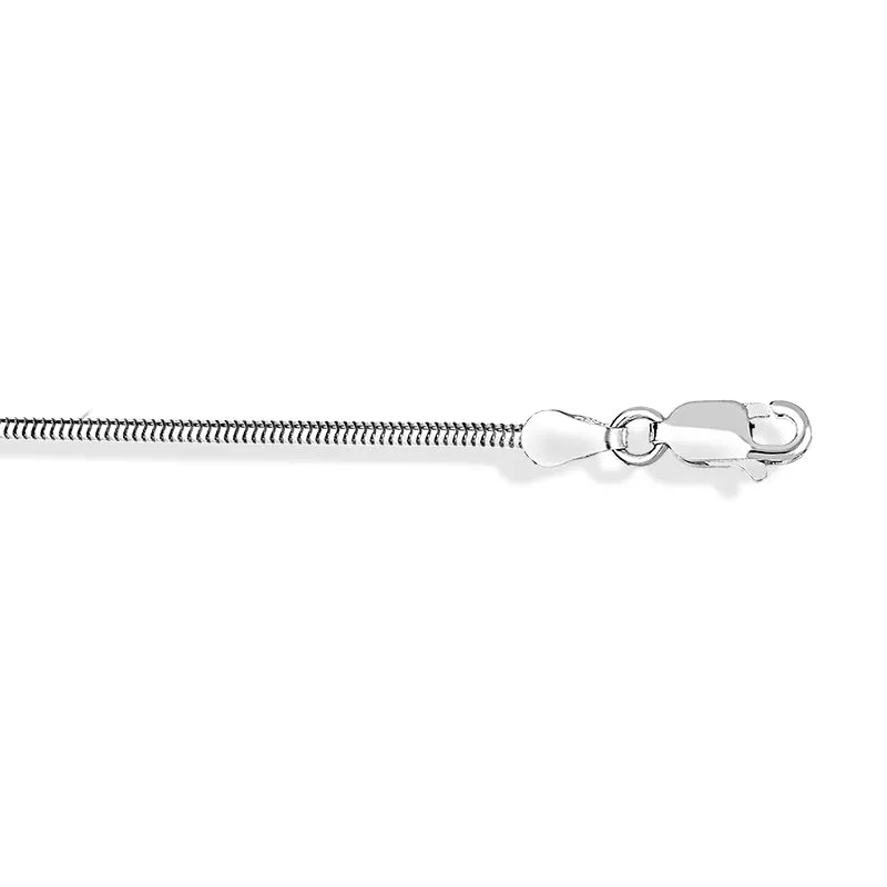 Sterling Silver 17 Inch Snake Link Chain