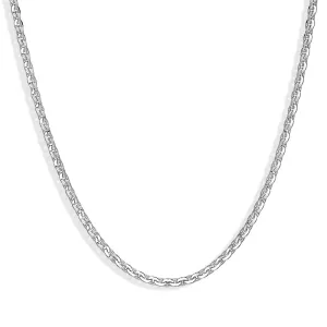 Sterling Silver 22 Inch Large Filed Belcher Chain