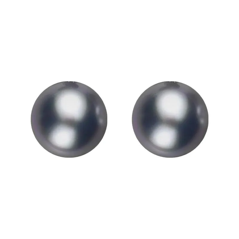 Sterling Silver 5mm Black Freshwater Pearl Stud Earrings