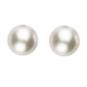Sterling Silver 6mm White Freshwater Pearl Stud Earrings