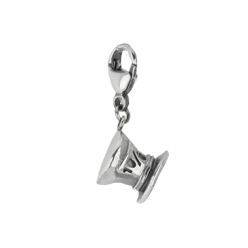 Sterling Silver Alice In Wonderland Mad Hatter Charm